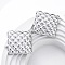 304 Stainless Steel Stud Earrings for Women, Rhombus, Stainless Steel Color, 44x44mm
