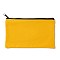 Rectangle Canvas Jewelry Storage Bag, with Black Zipper, Cosmetic Bag, Multipurpose Travel Toiletry Pouch, Orange, 20x13x0.3cm