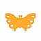 Aluminum Blank Chandelier Components Links, Butterfly Shape, Orange, 31x45x1mm, Hole: 2mm, 10pcs/bag