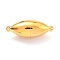 Ion Plating(IP) 304 Stainless Steel Magnetic Clasps with Loops, Oval, Real 18K Gold Plated, 23.5x9mm, Hole: 1.2mm