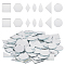 210Pcs 7 Styles Glass Mirror Mosaic Tiles, for DIY Mosaic Art Crafts, Picture Frames and More, Mixed Shapes, 24.5~25x11~28.4x1~1.5mm, 30pcs/style