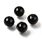 (Defective Closeout Sale: Damaged Hole Edge) Natural Black Onyx(Dyed & Heated) Beads, Round, 20mm, Hole: 4mm