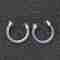 Acrylic Circular/Horseshoe Barbell with Double Round Ball, Eyebrow Rings, Nose Septum Rings, Clear, 12x12x3mm, Pin: 18 Gauge(1mm), Inner Diameter: 10mm, Ball: 3mm