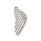 Non-Tarnish 304 Stainless Steel Pendants, Wing Charms, Stainless Steel Color, 26x10.5x2mm, Hole: 1.4mm