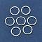 Brass Soldered Closed Jump Rings, Round, Cadmium Free & Lead Free, Silver Color Plated, 18 Gauge, 10x1mm, Inner Diameter: 8mm, Hole: 8mm