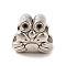 Tibetan Style Alloy European Beads, Rhinestone Settings, Lead Free & Cadmium Free, Crab, Antique Silver, 10.5x11.5x7.5mm, Hole: 4.9mm, Fit for 1.6mm Rhinestone