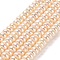 Natural Cultured Freshwater Pearl Beads Strands, Grade 5A+, Rondelle, Bisque, 5~6x3~4mm, Hole: 0.8mm, about 98~106pcs/strand, 14.76''(37.5cm)