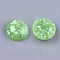 Resin Cabochons, with Shell Chip, Dome/Half Round, Light Green, 12x5.5mm
