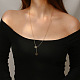 Длинные ожерелья-лариаты из нержавеющей стали 304 для женщин FS-WG3DA04-06-1