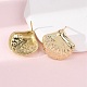 Серьги-гвоздики в форме ракушки из латуни EJEW-H165-02B-G-3