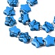 Нити из синтетических бирюзовых бусин G-T138-193-3