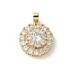 Латунные микропаве прозрачные подвески с фианитом ZIRC-D276-01G-H-1