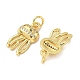 Латунные микро проложить кубического циркония подвески KK-I355-01G-01-2