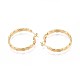 Овальные серьги-кольца из латуни EJEW-T047-97G-3