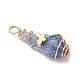 5 шт. 5 стиля гальванические подвески из натурального кварца с медной проволокой PALLOY-JF03430-4