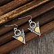 Треугольные серьги-подвески из сплава со стразами FS-WGB19E5-01-4