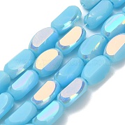 Гальванизируйте прозрачные стеклянные бусины EGLA-H112-06-HR06