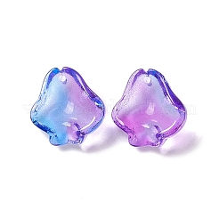 Прозрачный лак окрашенные стеклянные подвески&nbsp;GLAA-E038-01