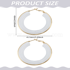 1 пара серег-колец из нержавеющей стали 304 для женщин&nbsp;EJEW-LP0011-06A