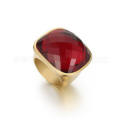 Прямоугольник из нержавеющей стали 304 со стеклянными кольцами для пальцев&nbsp;FS-WG61EEA-06