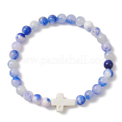 Эластичные браслеты из бусин персидского нефрита&nbsp;BJEW-JB13267