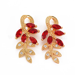 Покрытие стойки латунь микропаве прозрачные подвески из кубического циркония&nbsp;KK-T060-64A-RS