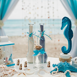 9 шт. 3-х видов стеклянный куполообразный сосуд в форме арки с натуральными смешанными ракушками каури внутри AJEW-FH00025