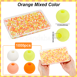 1000 шт. матовые непрозрачные акриловые бусины&nbsp;OACR-SP0001-32A