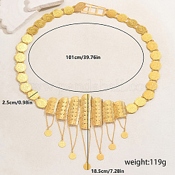 Роскошный элегантный сплав цинка и латуни материал цветочная кисточка монета кулон цепи талии для женщин WN1140