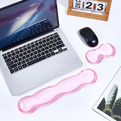 2 шт. 2 стильных силиконовых подставки под запястья для мыши и коврик для клавиатуры&nbsp;AJEW-NB0008-30B