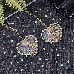 2 коробка 2-х цветных остроконечных смоляных кабошонов со стразами&nbsp;MRMJ-OC0003-04