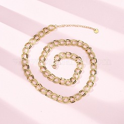 Ожерелья из витой цепи из нержавеющей стали 304 NJEW-R026-31G