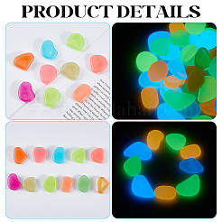 1 набор смоляных светящихся в темноте камешков DJEW-CN0001-40A