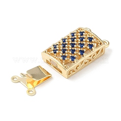 Латунные микро проложить кубического циркония ящик с застежками KK-F862-32G-02
