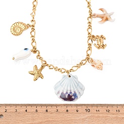 Женские подвески в виде морских звезд NJEW-F352-03G
