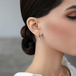 925 плоские круглые серьги-кольца из стерлингового серебра NO7575-1