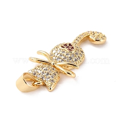 Кулон из латуни с прозрачным кубическим цирконием X-ZIRC-Z018-21G