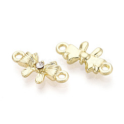 Подвески-бантики из сплава с кристаллами и стразами&nbsp;PALLOY-T091-36G