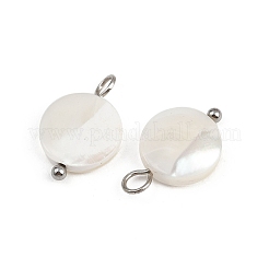 Подвески-диски из натуральных ракушек&nbsp;X1-STAS-D378-31P