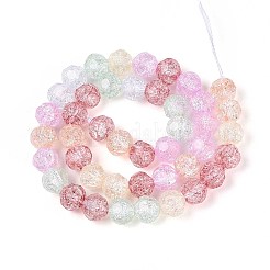 Прозрачные треск стекла бисер нитей&nbsp;GLAA-N053-10mm-01