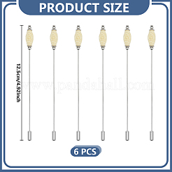 6 шт. бусина-бочонок из смолы с латунными брошами&nbsp;JEWB-DR00022