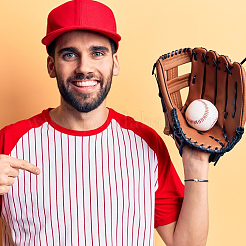 4 комплект браслетов из 4-х цветных плетеных бусин в бейсбольном стиле BJEW-AN0001-40