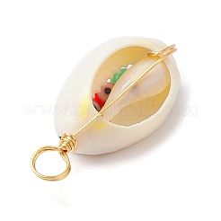 Подвески из натуральной каури PALLOY-JF02663