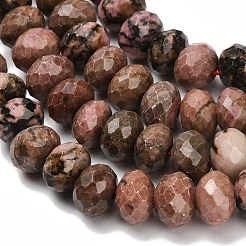 Природные родонит бисер нитей G-C259-A09-8x12mm