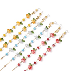 Подвески из акрила и стеклянные цепочки для очков AJEW-TA00041