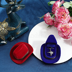 4 шт. 2-х цветные шкатулки для украшений из бархата CON-SC0001-19A