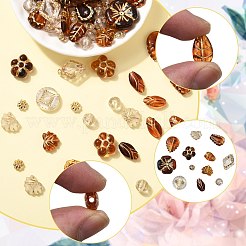 100шт набор из золотистых металлических акриловых бусин&nbsp;OACR-SC0002-44