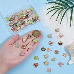 70шт 7 цвета подвески из цинкового сплава с эмалью&nbsp;ENAM-PH0003-23