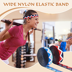 10 ярд двухцветной плоской нейлоновой резинки с волнистым узором EC-FG0001-04