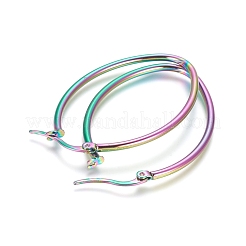 Серьги-кольца геометрической формы из нержавеющей стали 304&nbsp;STAS-D171-05C-M